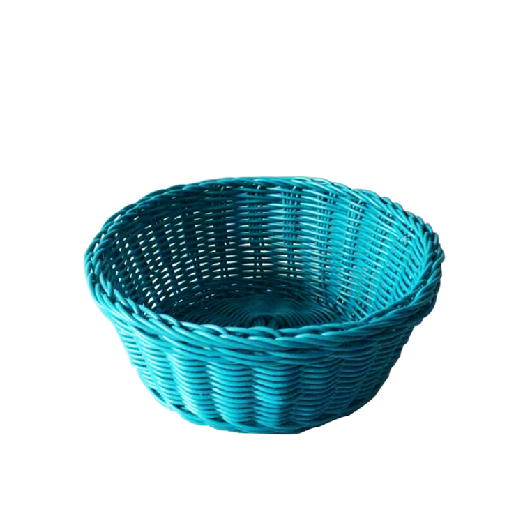  food grade roud type plastic PP rattan display basket 