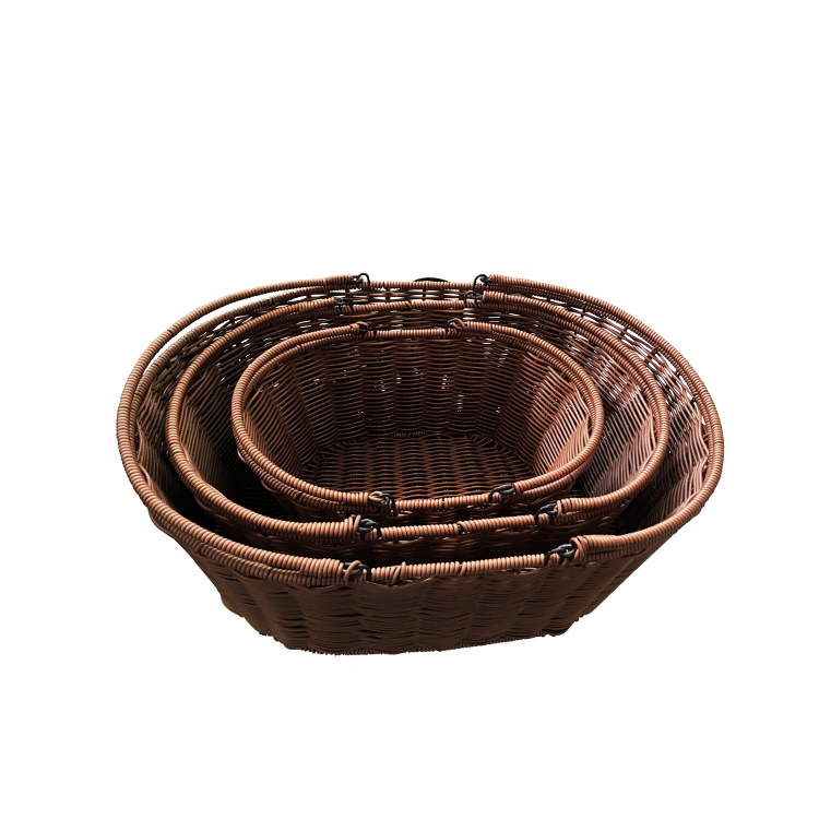 washable PP rattan laundry basket for storage