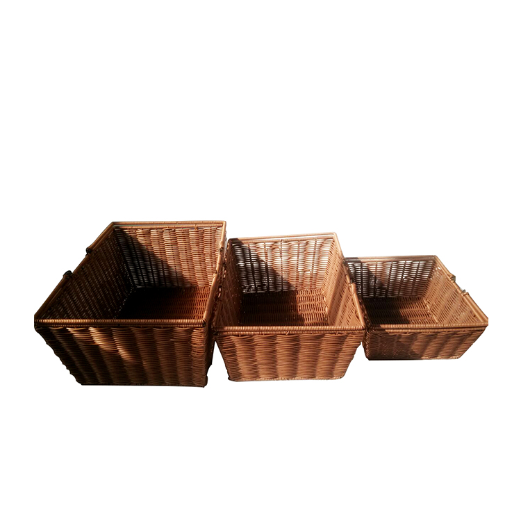 washable PP rattan laundry basket for storage