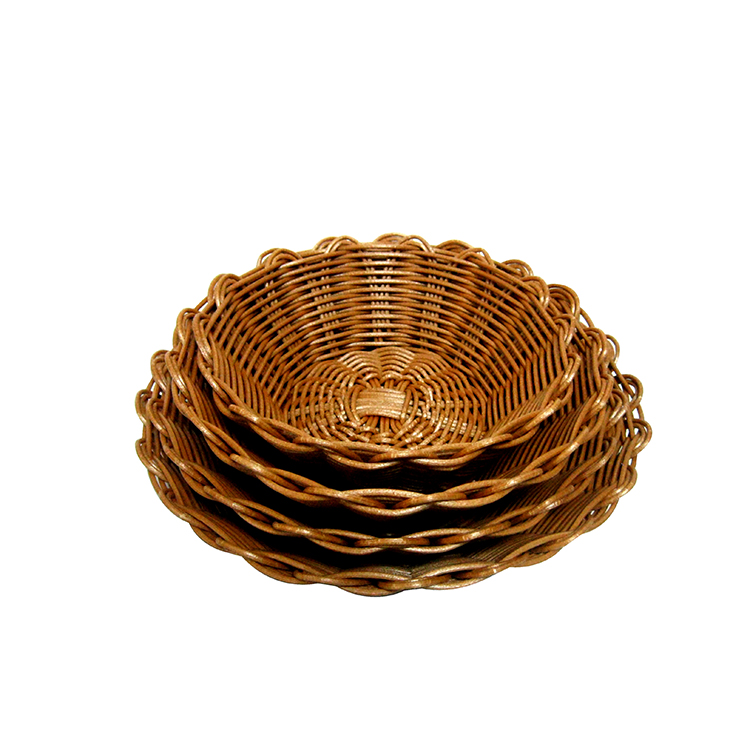  plastic PP rattan bread basket for display