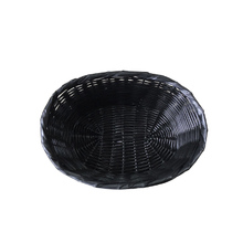 oval type plastic wicker fruit basket with hand made