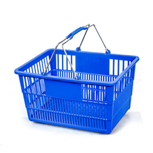 supermarket folding plastic shopping basket 