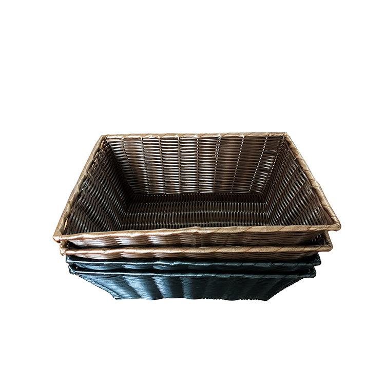 PP rattan fruit basket for supermarket