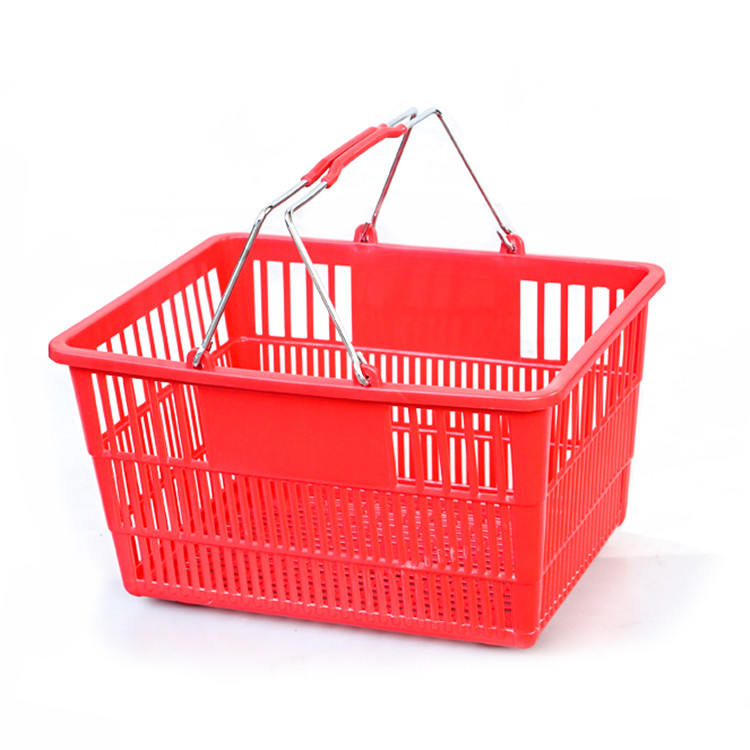 supermarket folding plastic shopping basket 