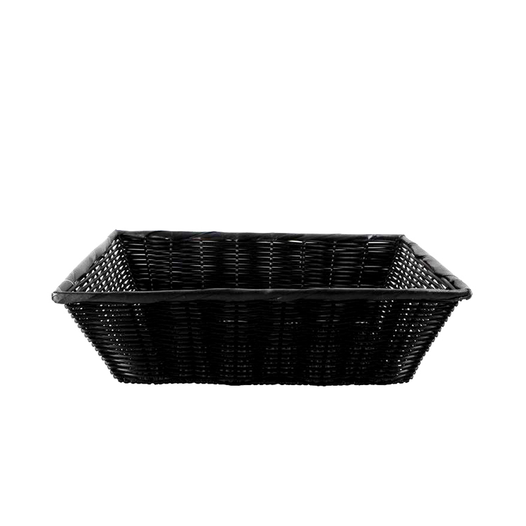 plastic rattan wicker bread basket for display