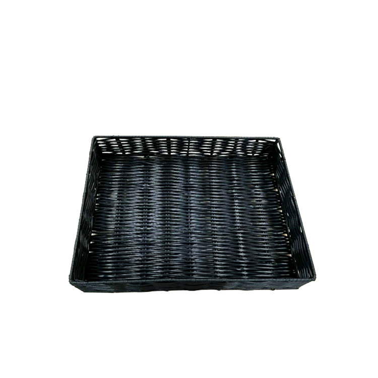 washable plastic wicker fruit basket with hand made