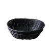 oval type plastic wicker fruit basket with hand made