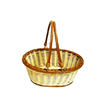  food grade double color plastic PP rattan display basket with hand