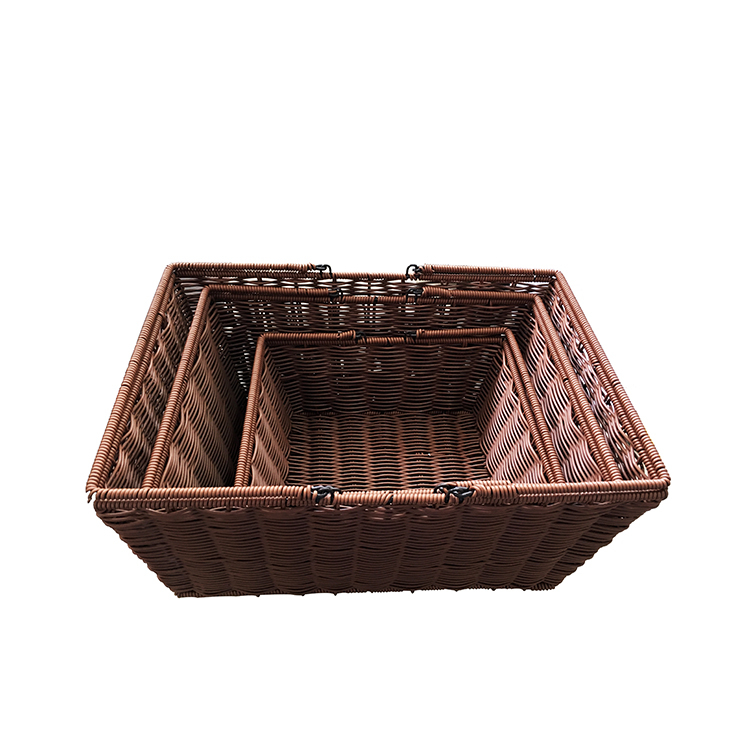 washable PP rattan laundry basket for storage