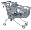 175L big plastic shopping carts for retail store