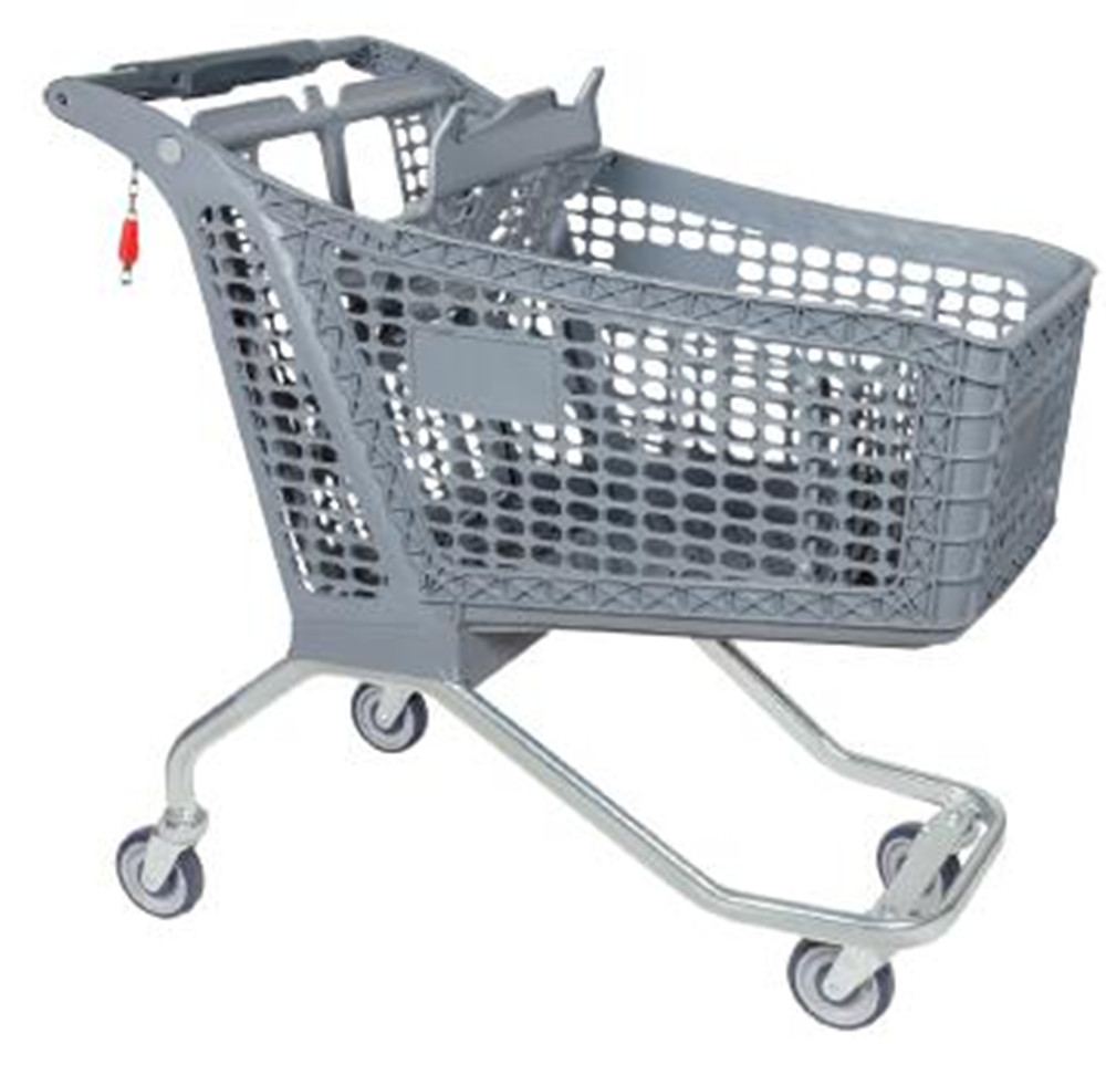 175L big plastic shopping carts for retail store