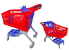 100L plastic shopping carts for supermarket