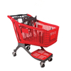 135L plastic shopping carts for supermarket